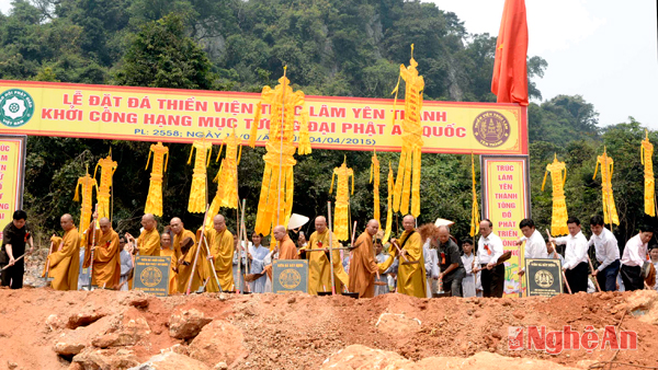 Nghe An province starts work on Yen Thanh Truc Lam Zen Monastery 